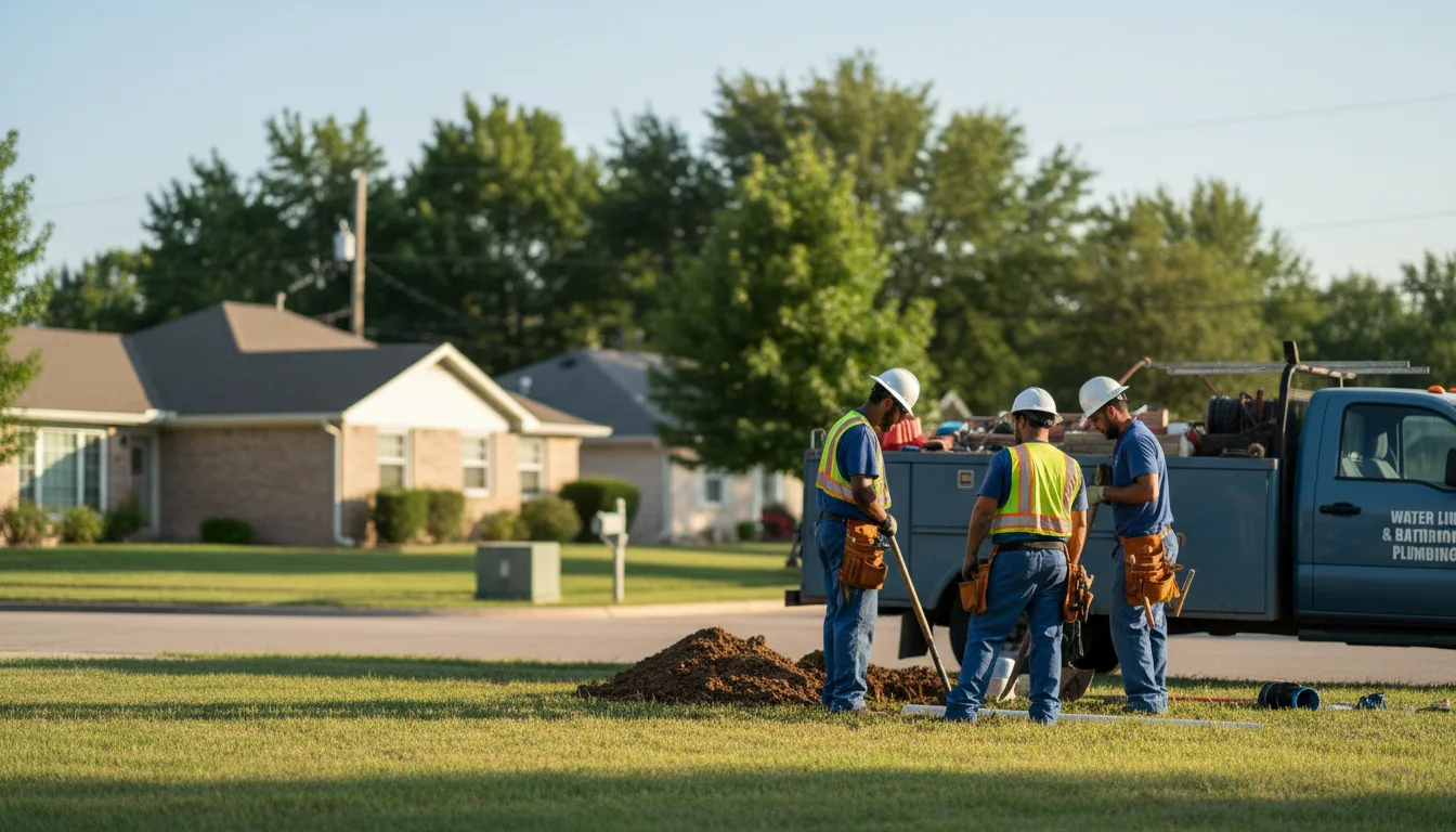 Residential water line and bathroom plumbing service in Silex, MO